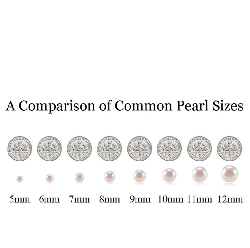 "Classic Pearl Studs" (Select Your Size) Earrings - Pearls, Sterling