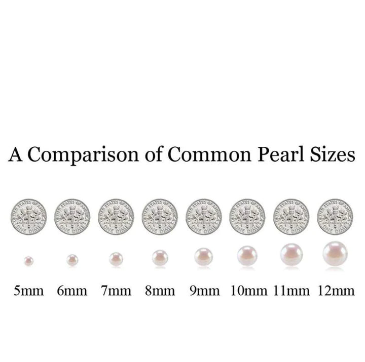 "Classic Pearl Studs" (Select Your Size) Earrings - Pearls, Sterling