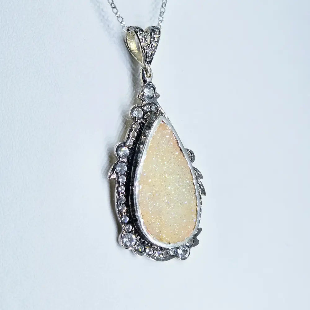 ?SUgar!’ Pendant Necklace - Druzy Topaz Sterling
