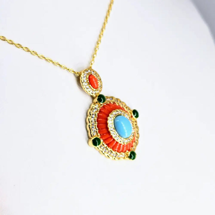 ?SUnny Delight’ Pendant Necklace - Turquoise Zircon