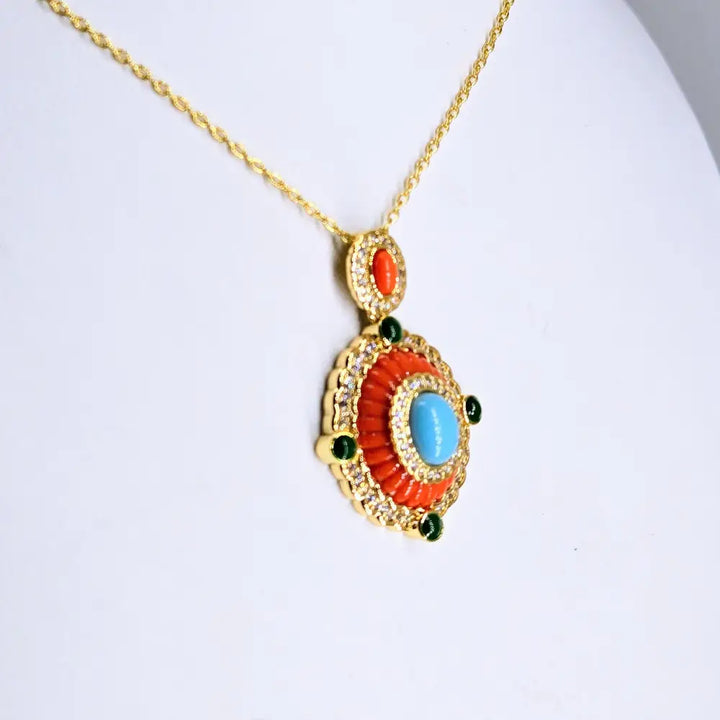 ?SUnny Delight’ Pendant Necklace - Turquoise Zircon