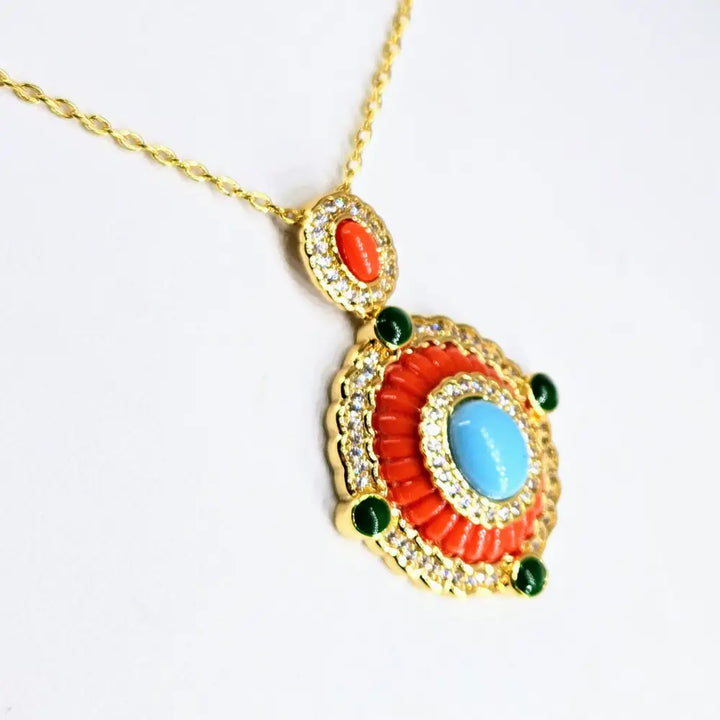 ?SUnny Delight’ Pendant Necklace - Turquoise Zircon