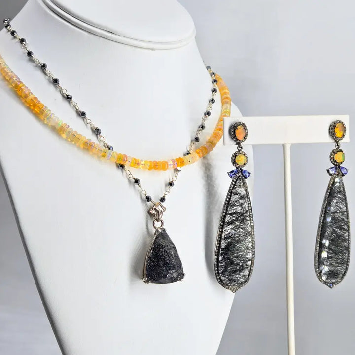 ?SUnrise’ 16-17.5’’ Necklace - Opals Sterling