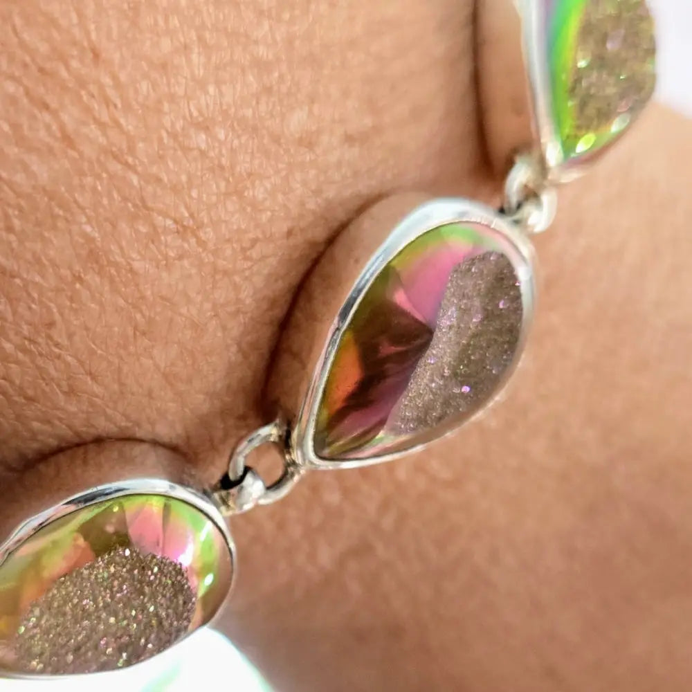 ?SUnset Stunner’ 6.5’’ - 7.5’’ Bracelet - Druzy Sterling