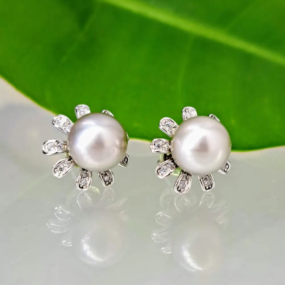 ?SUper Blooms’ 0.5’’ Earrings - Tahitian Pearl Topaz Anti-tarnish Sterling