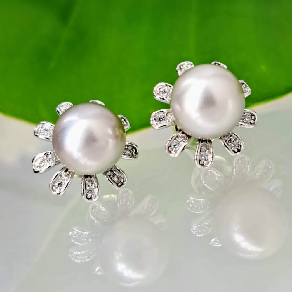 ?SUper Blooms’ 0.5’’ Earrings - Tahitian Pearl Topaz Anti-tarnish Sterling