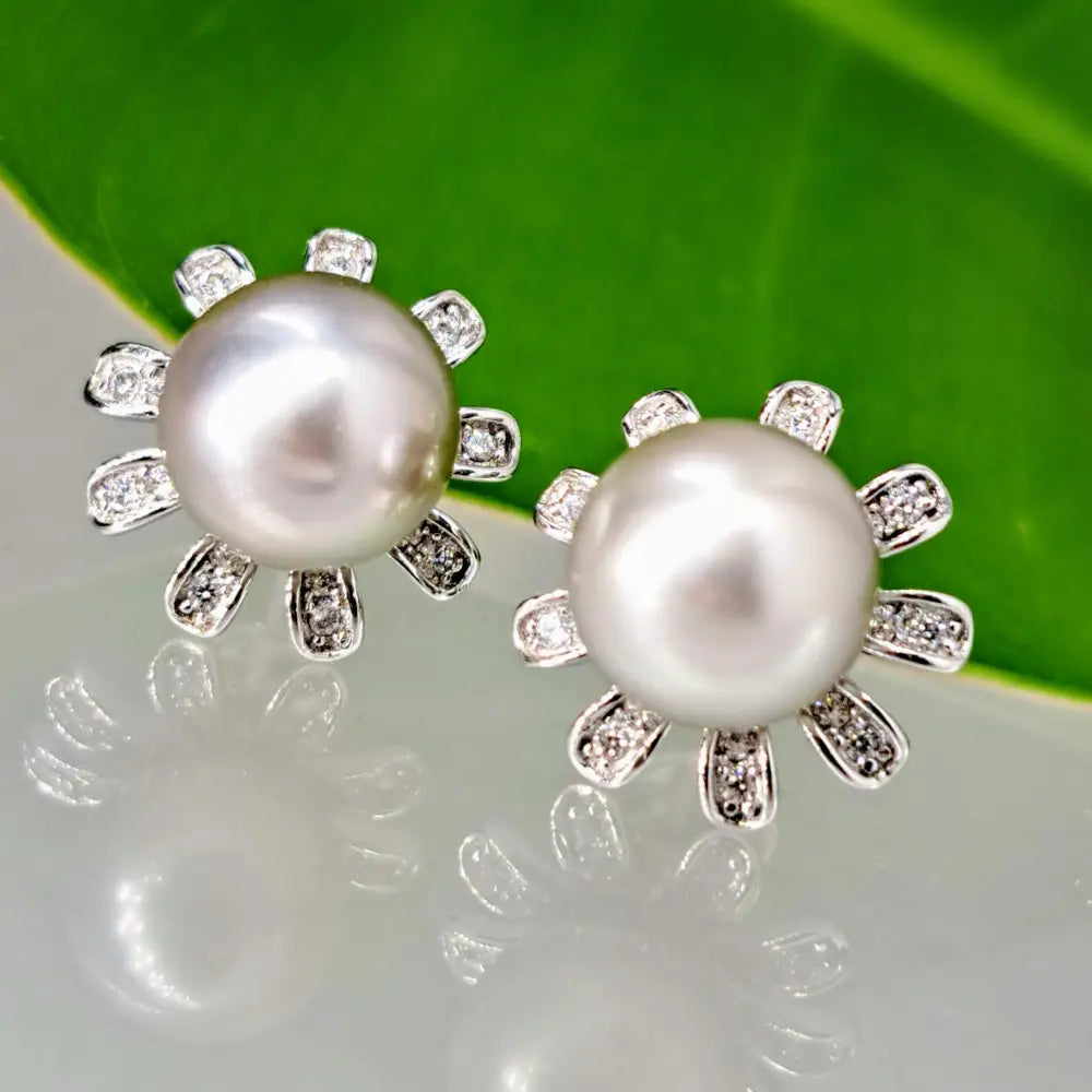 ?SUper Blooms’ 0.5’’ Earrings - Tahitian Pearl Topaz Anti-tarnish Sterling
