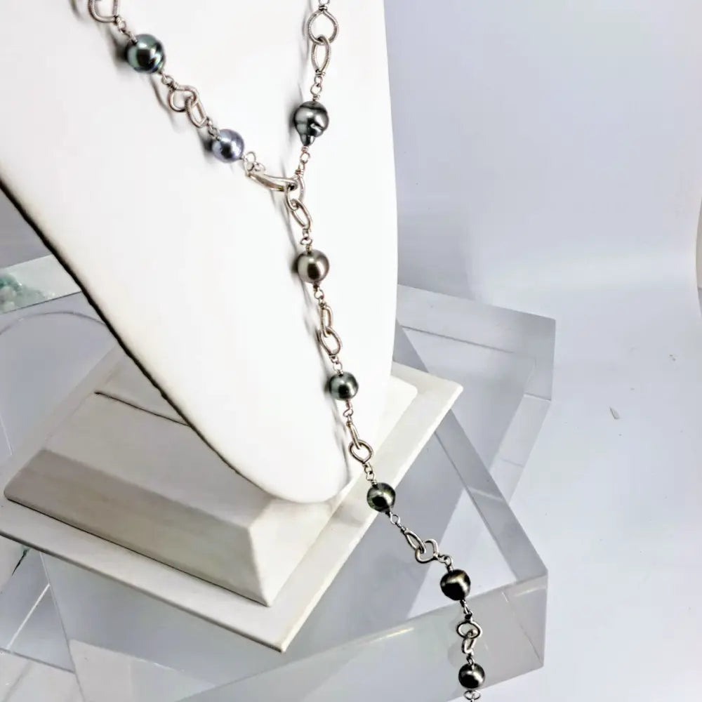 ?TAhitian Dream’ Up to 36’’ Convertible Necklace - Tahitian Pearls Sterling