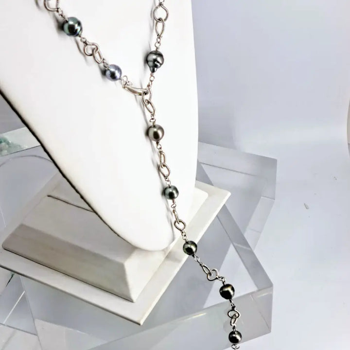 ?TAhitian Dream’ Up to 36’’ Convertible Necklace - Tahitian Pearls Sterling
