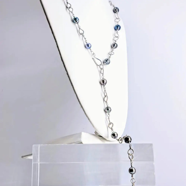 ?TAhitian Dream’ Up to 36’’ Convertible Necklace - Tahitian Pearls Sterling