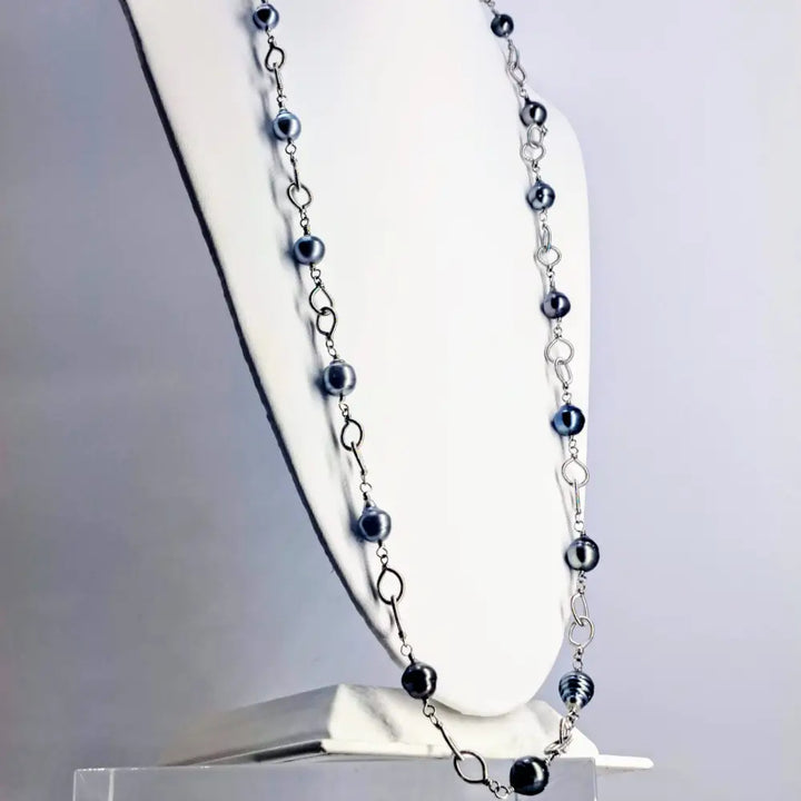 ?TAhitian Dream’ Up to 36’’ Convertible Necklace - Tahitian Pearls Sterling