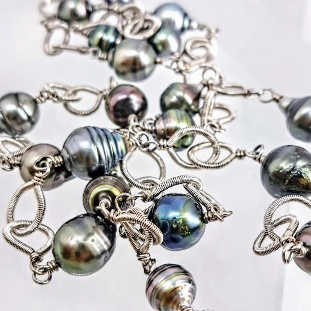 "Tahitian Dream" Up to 36" Convertible Necklace - Tahitian Pearls, Sterling | Key West Local Luxe