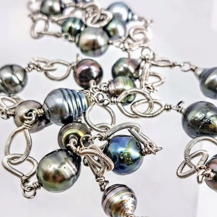 ?TAhitian Dream’ Up to 36’’ Convertible Necklace - Tahitian Pearls Sterling