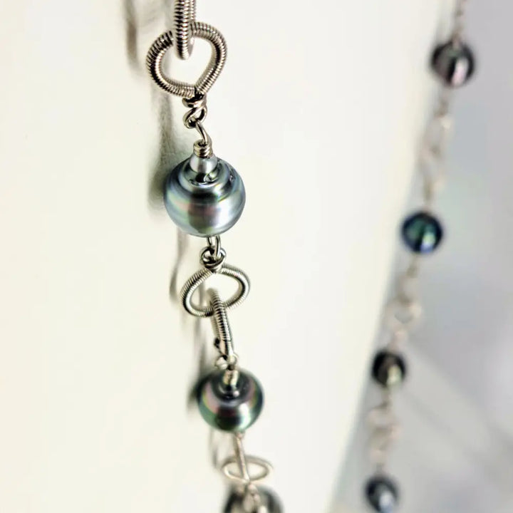 ?TAhitian Dream’ Up to 36’’ Convertible Necklace - Tahitian Pearls Sterling