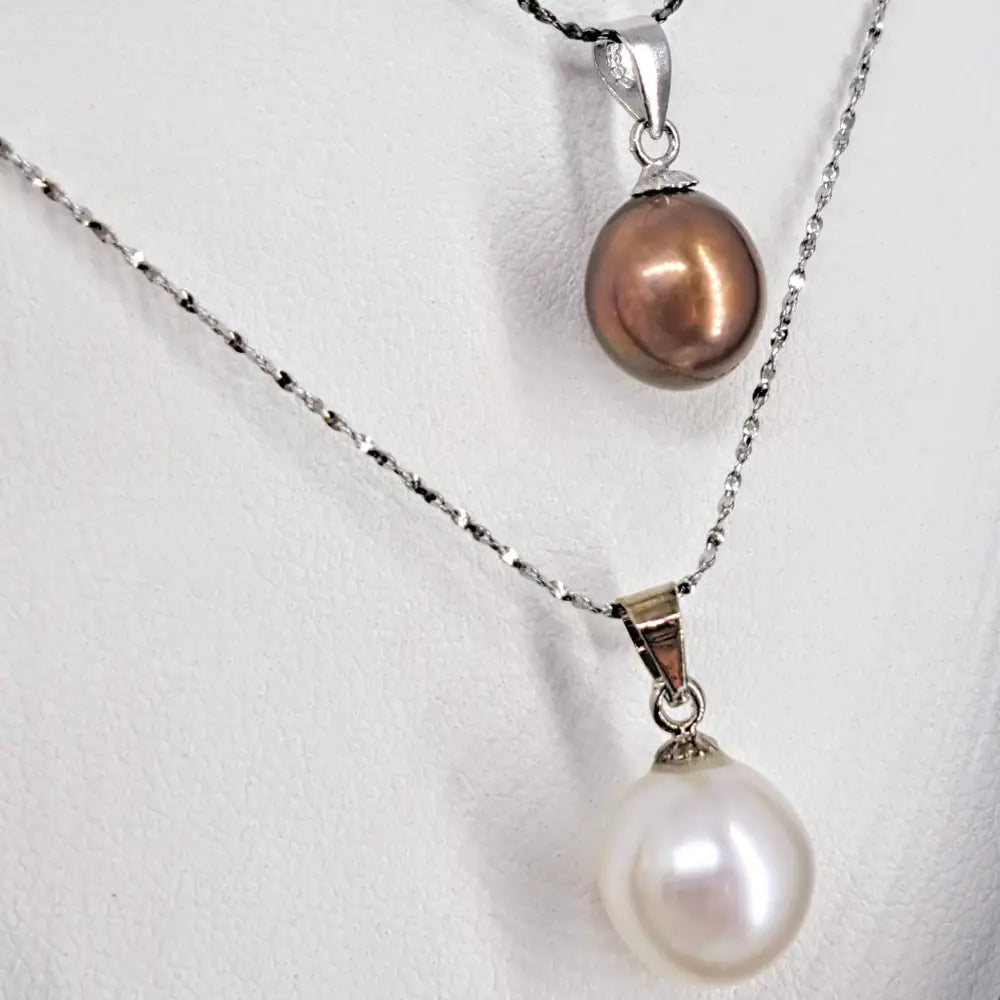 ?THe Classic’ 18’’ Pendant Necklace - Pearl Anti-tarnish Sterling