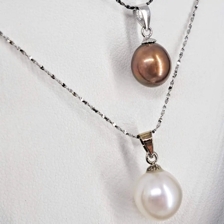 ?THe Classic’ 18’’ Pendant Necklace - Pearl Anti-tarnish Sterling