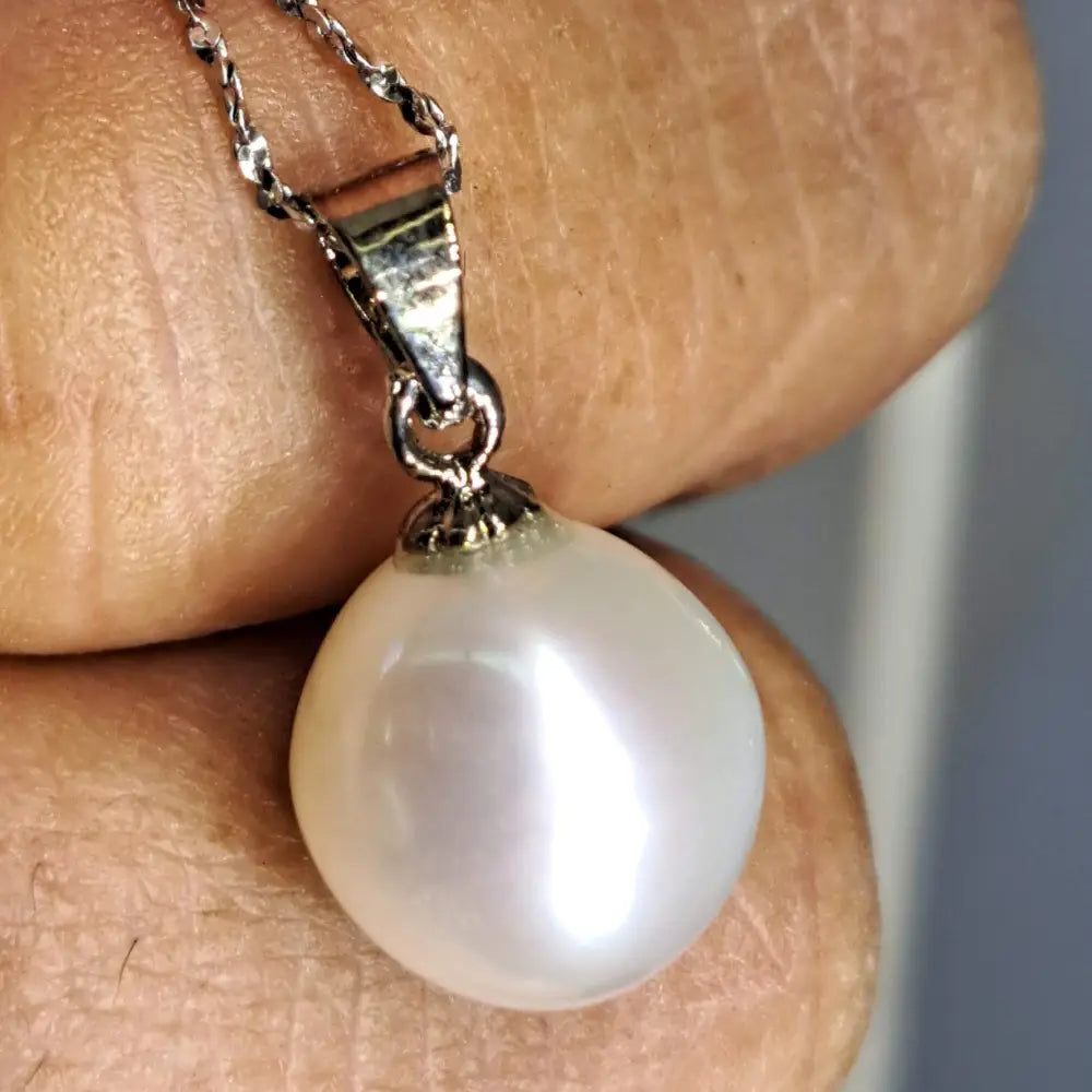 ?THe Classic’ 18’’ Pendant Necklace - Pearl Anti-tarnish Sterling