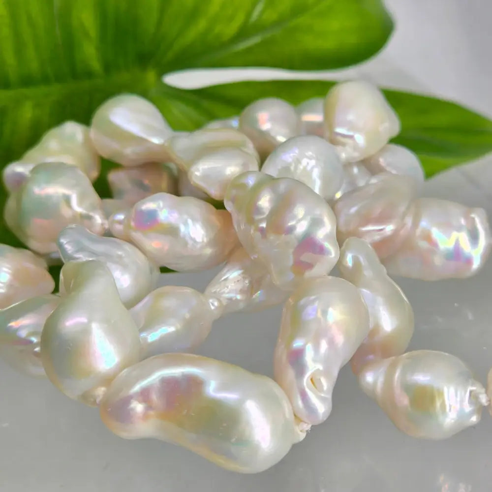 ?THe Wilmas’ Necklace - Massive Baroque Pearls Sterling Clasp