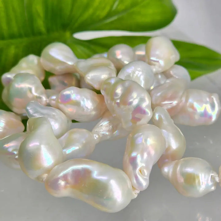 ?THe Wilmas’ Necklace - Massive Baroque Pearls Sterling Clasp