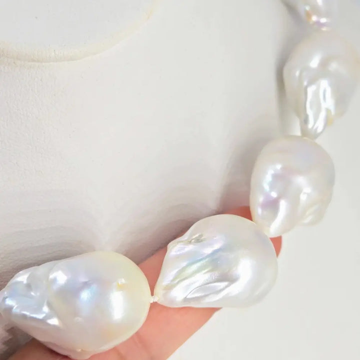 ?THe Wilmas’ Necklace - Massive Baroque Pearls Sterling Clasp