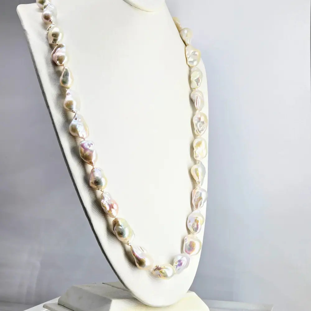 ?THe Wilmas’ Necklace - Massive Baroque Pearls Sterling Clasp - the 30’’ Infinity Strand of ?Wilmas’ (34 - no Clasp)