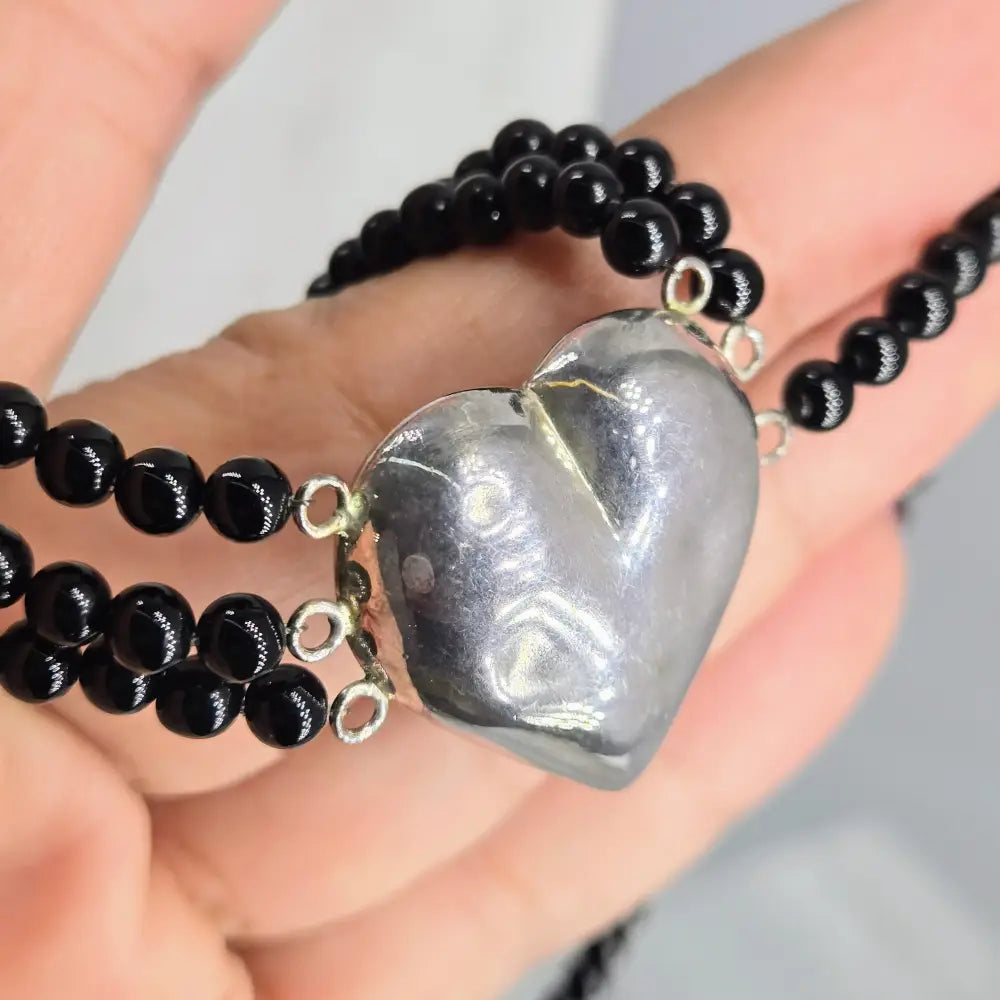 ?THis Old Heart’ 15’’ Necklace - Onyx Sterling