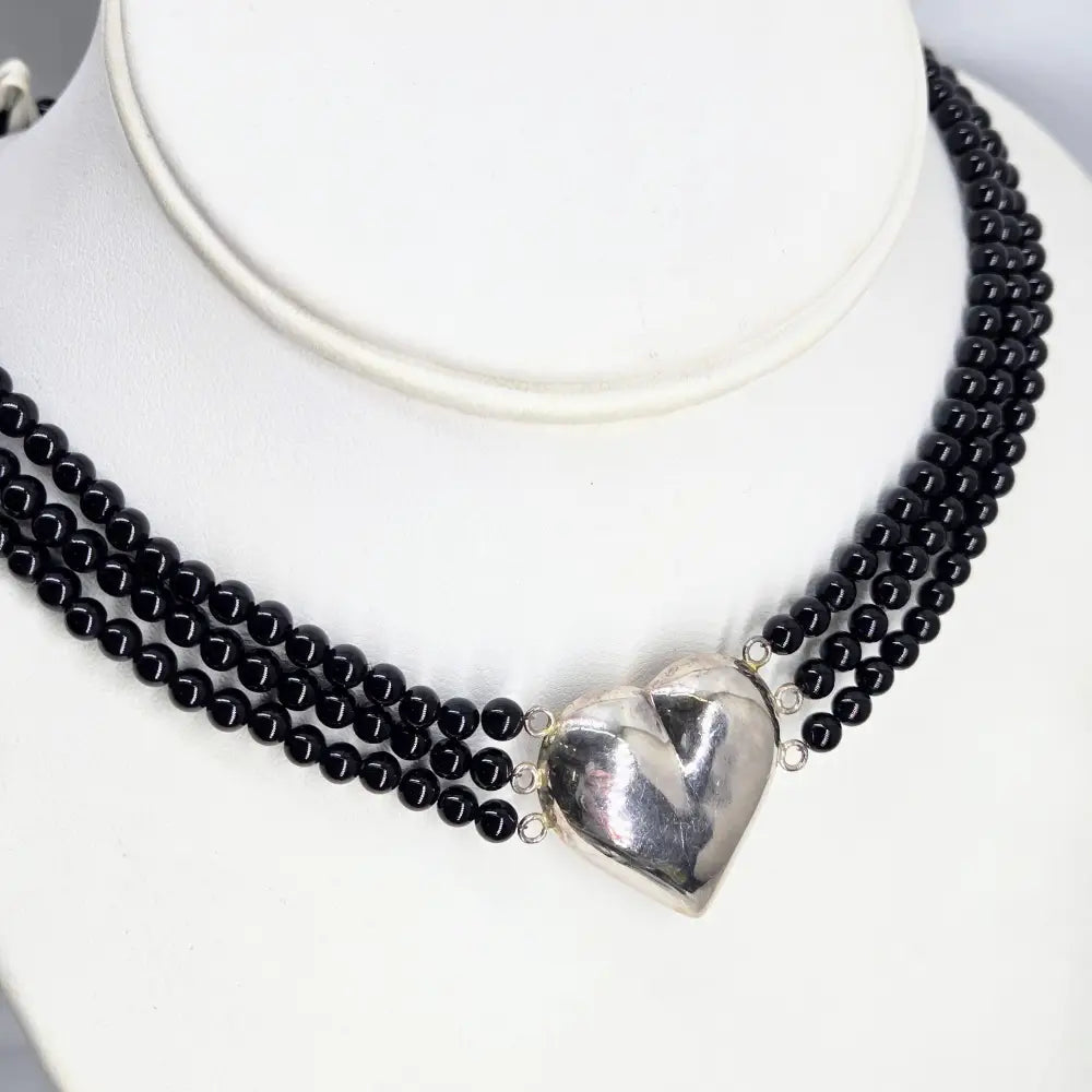 ?THis Old Heart’ 15’’ Necklace - Onyx Sterling