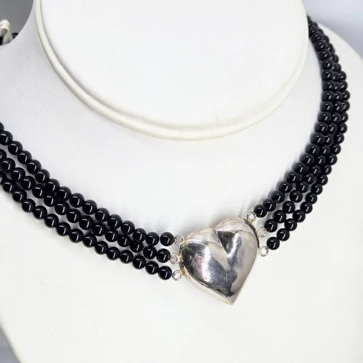 ?THis Old Heart’ 15’’ Necklace - Onyx Sterling