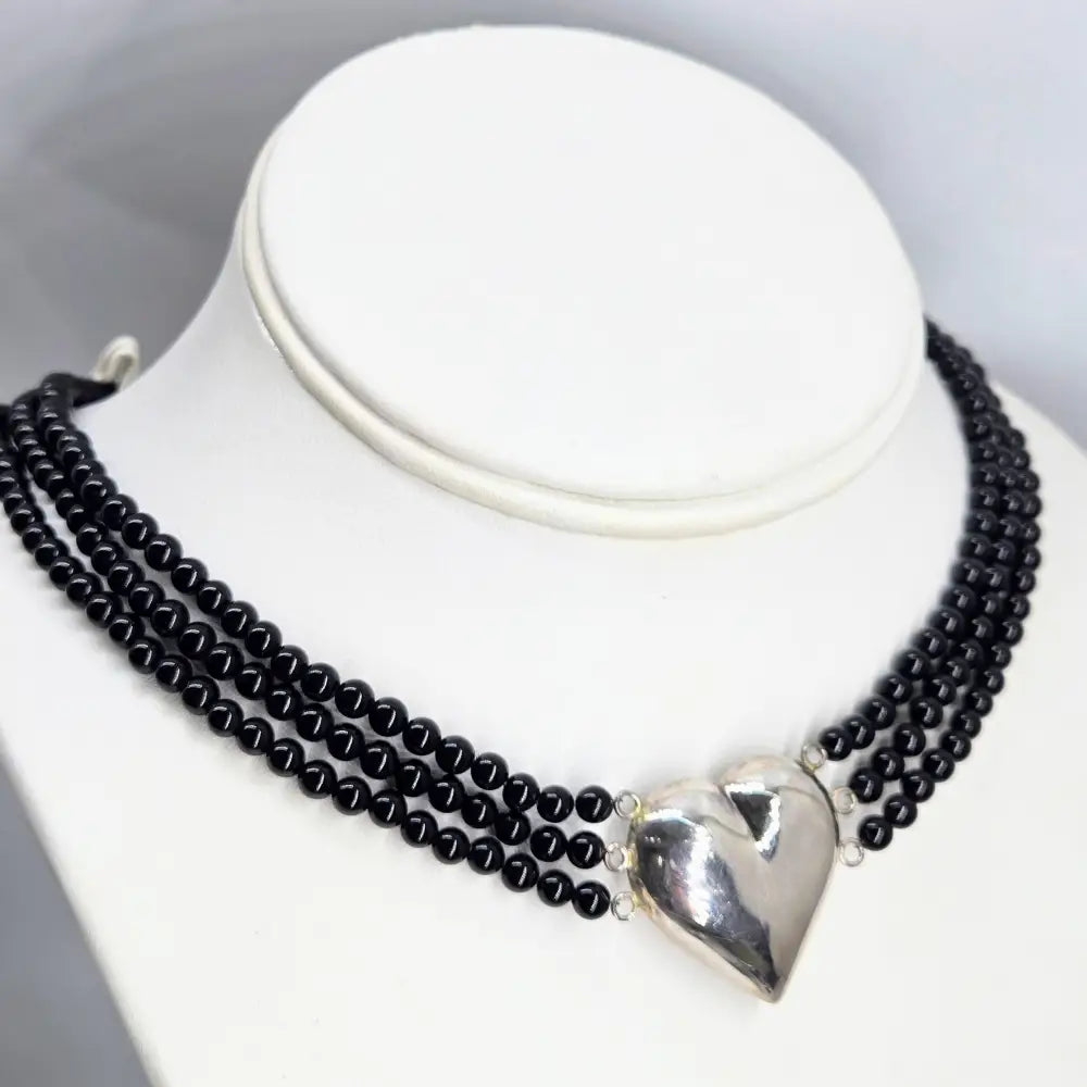 ?THis Old Heart’ 15’’ Necklace - Onyx Sterling