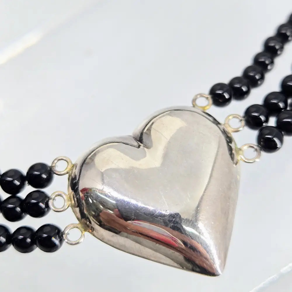 ?THis Old Heart’ 15’’ Necklace - Onyx Sterling
