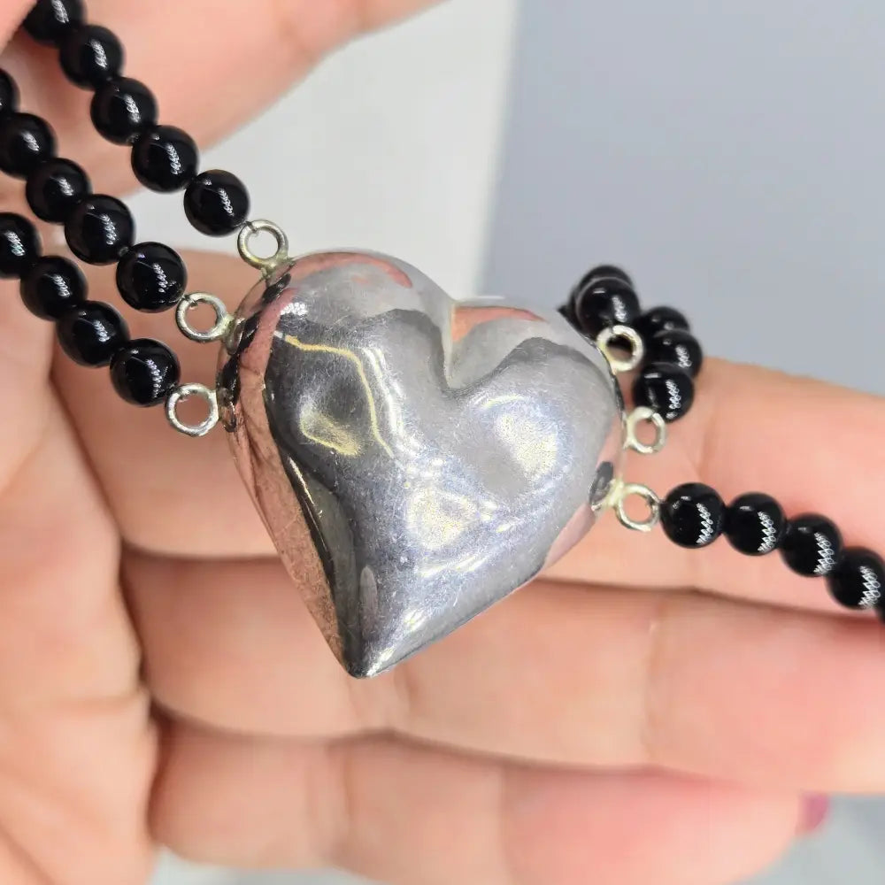 ?THis Old Heart’ 15’’ Necklace - Onyx Sterling