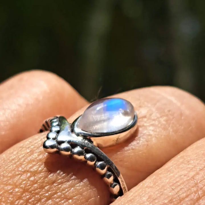 ?TIara’ (choose your Size) Ring - Moonstone & Sterling