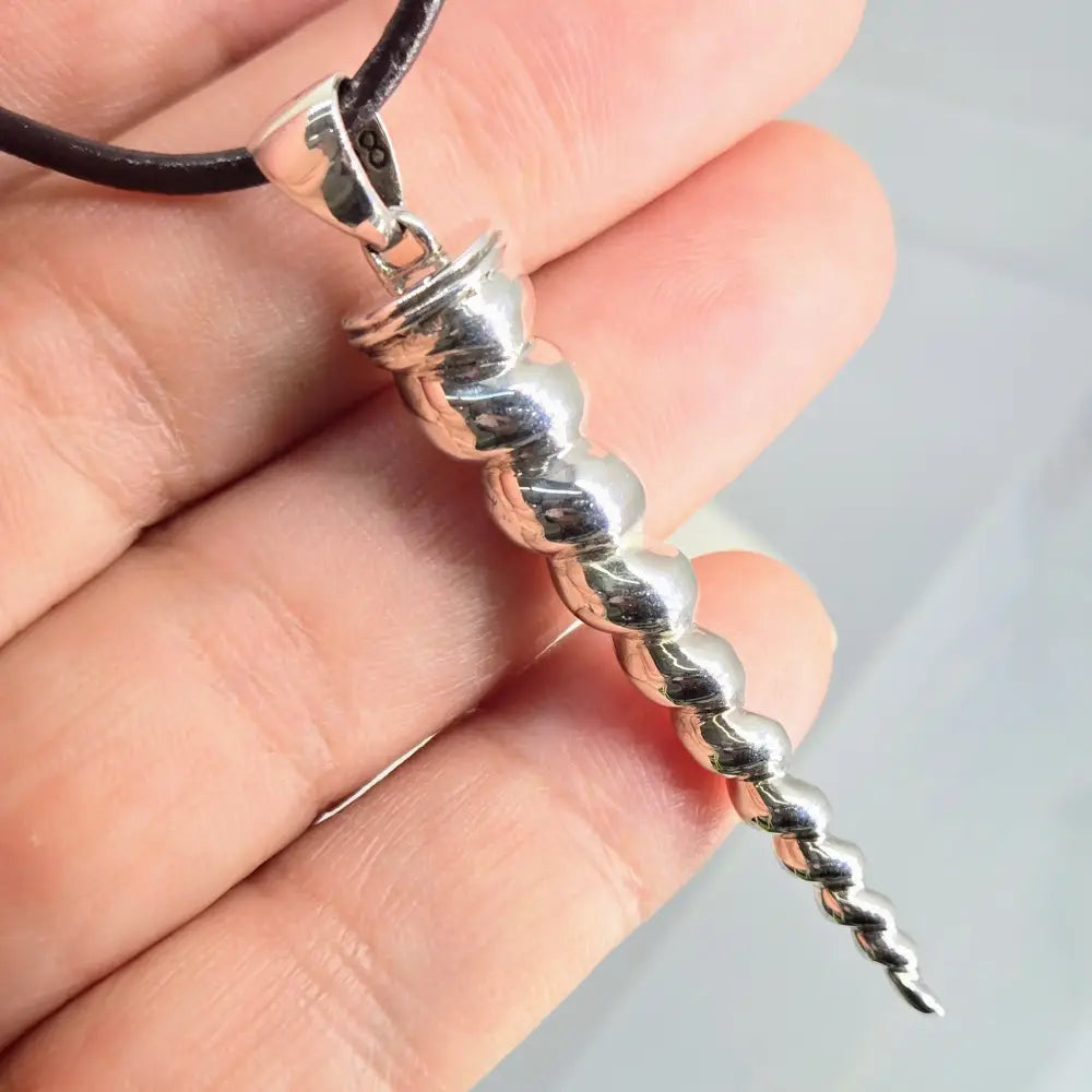 ?UNicorn Horn’ Pendant Necklace - Sterling Leather