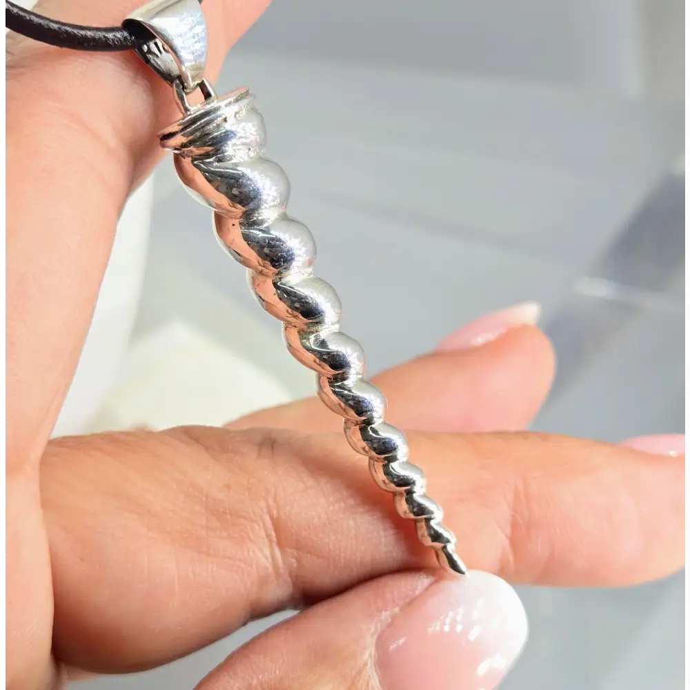 ?UNicorn Horn’ Pendant Necklace - Sterling Leather