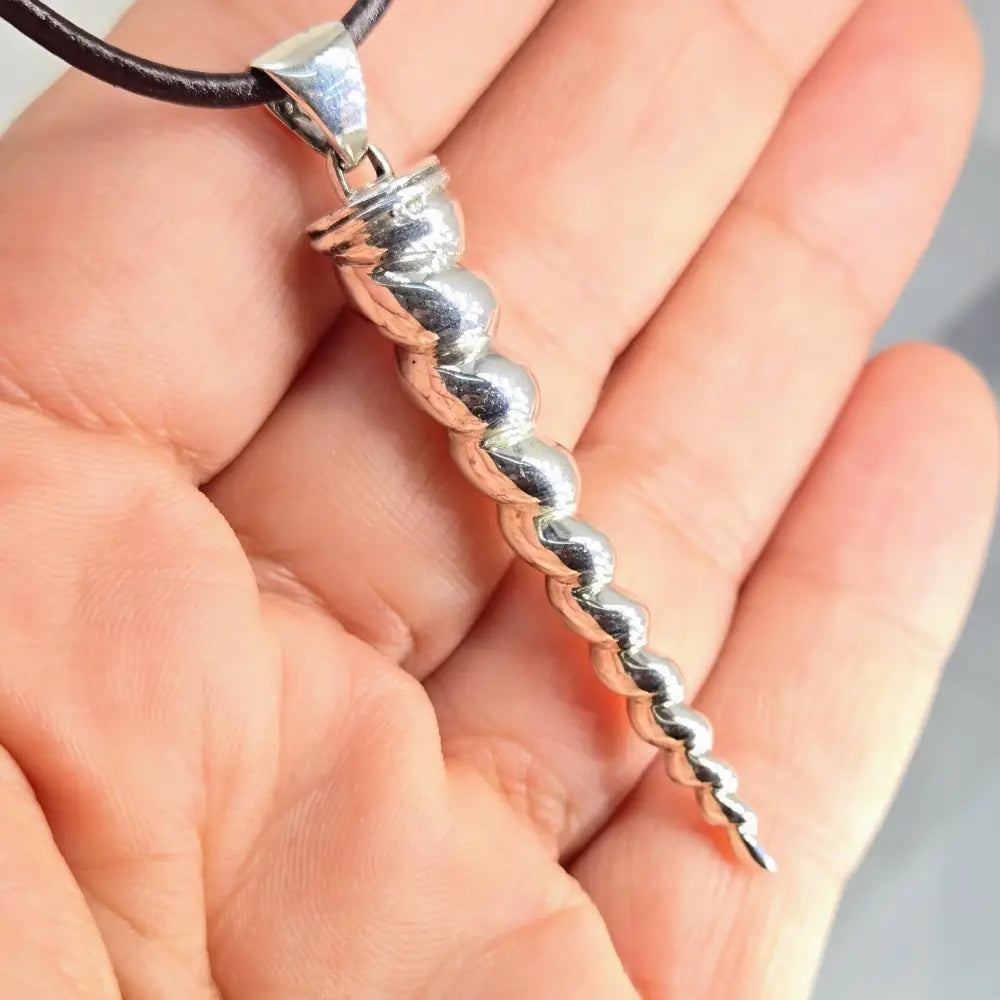 ?UNicorn Horn’ Pendant Necklace - Sterling Leather