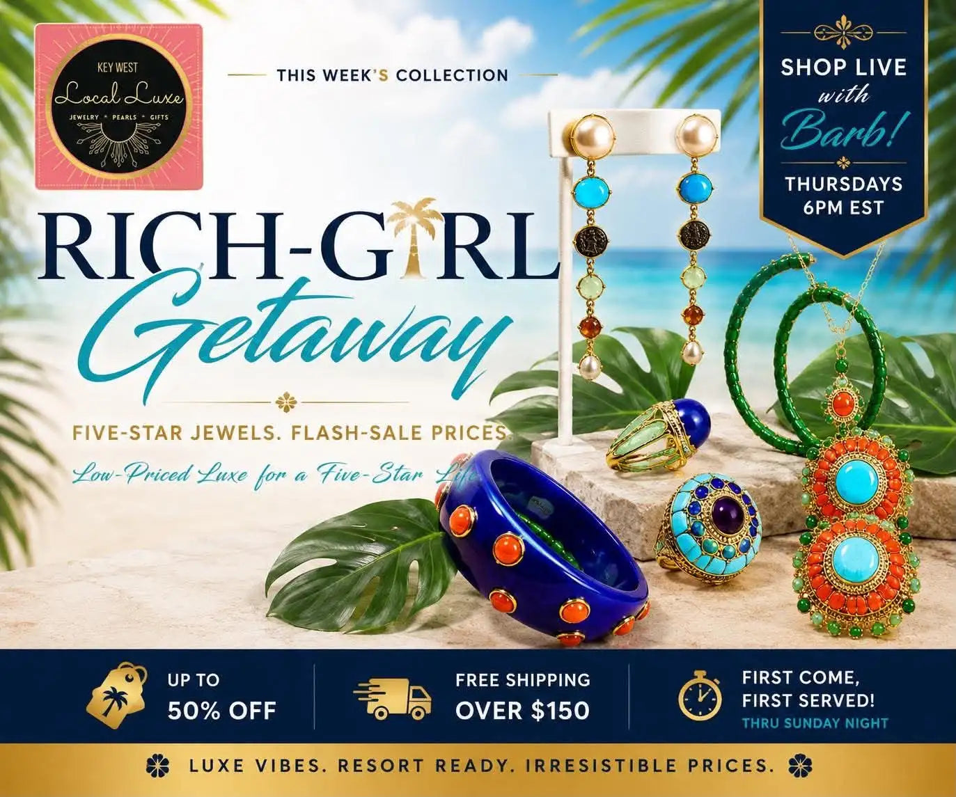 Vibrant blue bangle adorned with orange and turquoise gemstones