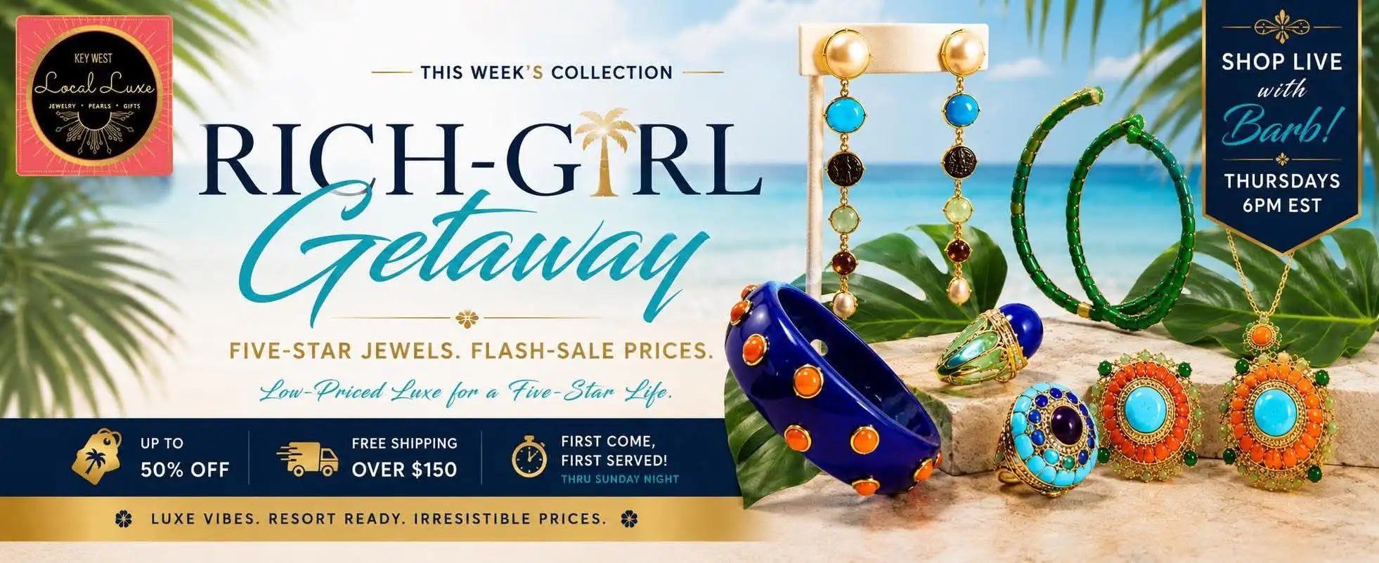 Vibrant blue bangle with orange and gold accents