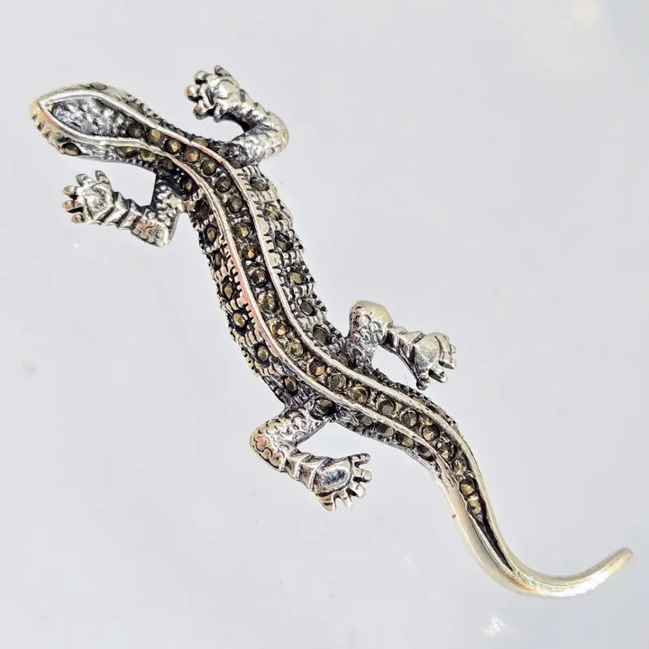 ?WEe Wizard’.75’’ x 2.25’’ Brooch/pearl Enhancer - Marcasite Sterling - Brooch
