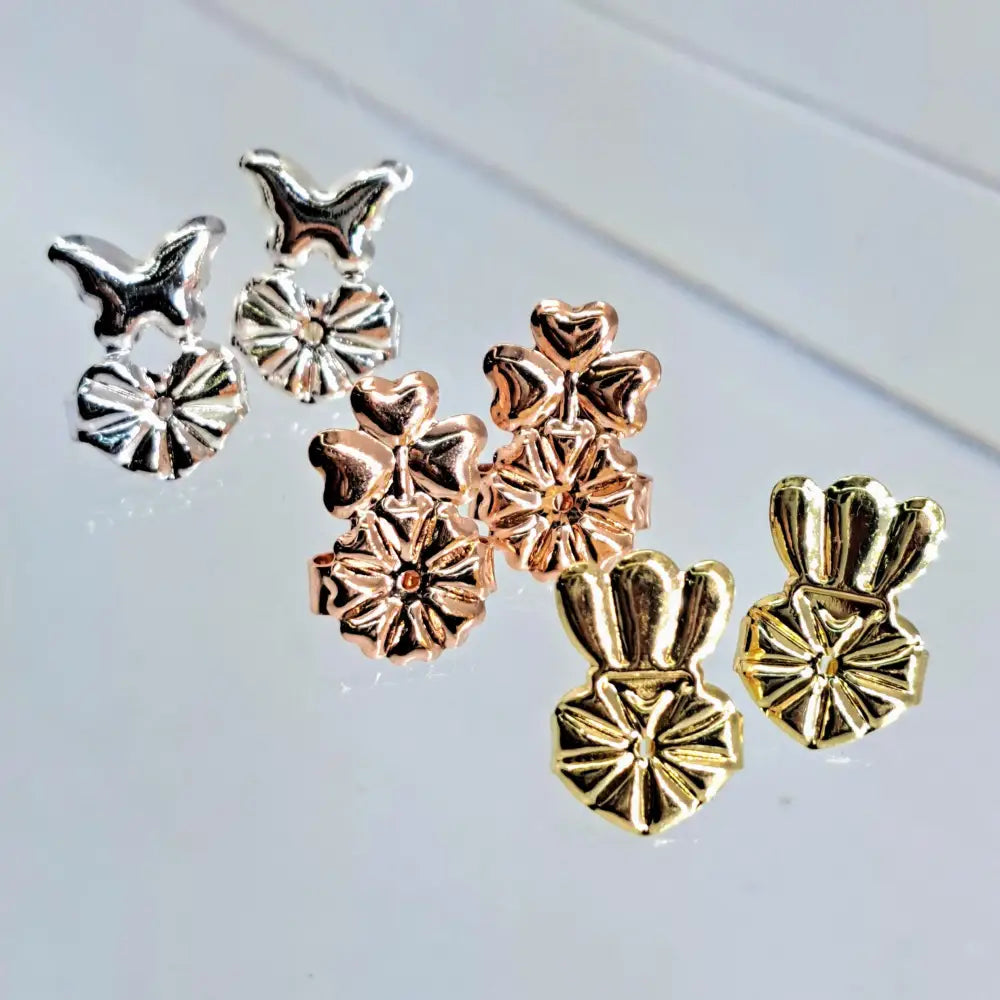 Weight Lifter Backs - Hypoallergenic Plated Earring - Accessory