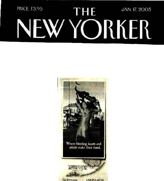The new yorker magazine cover from january 17, 2005.