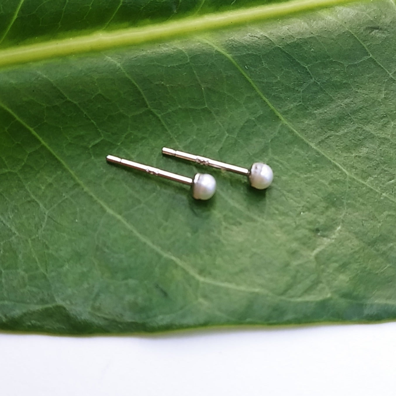 "Classic" 2-3mm (TINY) Micro-stud Earrings - Pearls, Sterling