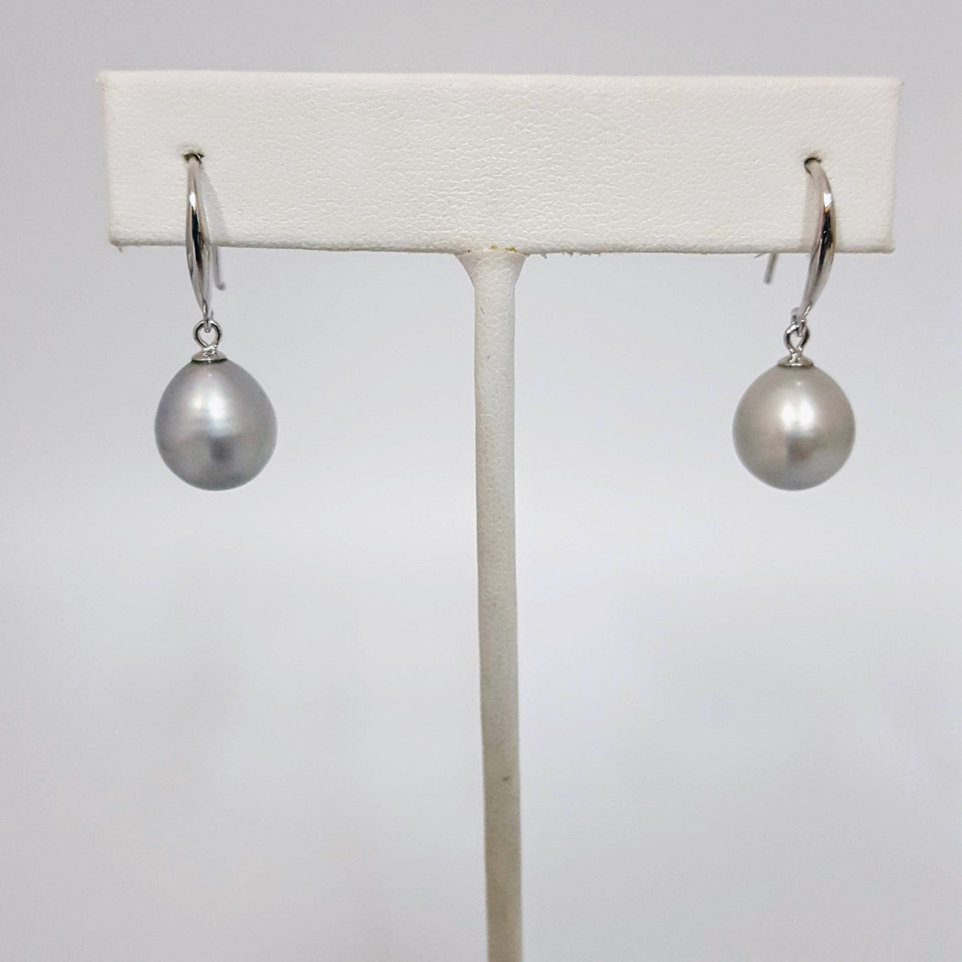 "Silver Rain" - Pearl Drop Dangle Earrings