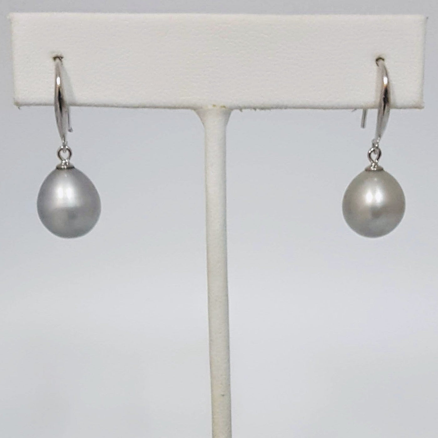 "Silver Rain" - Pearl Drop Dangle Earrings