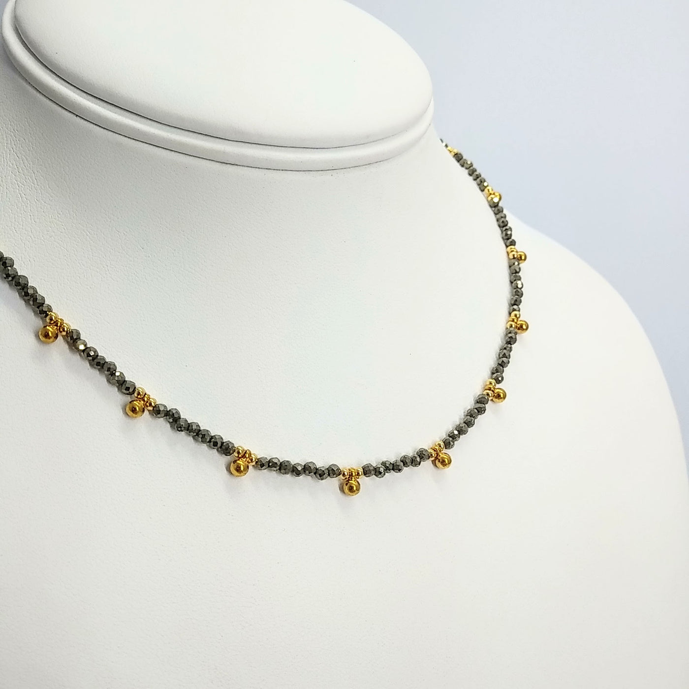 Micro Faceted Hematite Necklace
