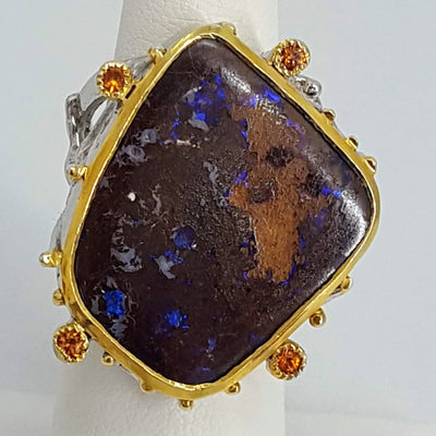 "Magic Ring" - Boulder Opal Ring