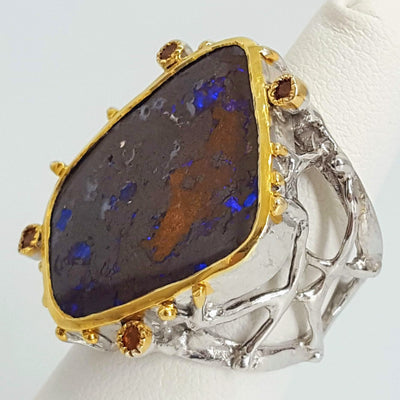 "Magic Ring" - Boulder Opal Ring