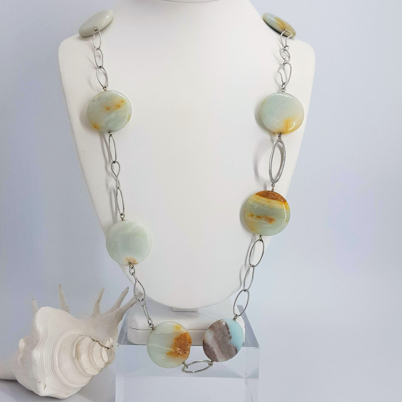 "Amazonite, ALL-Right!" 30" Necklace - Amazonite, Sterling