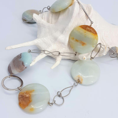 "Amazonite, ALL-Right!" 30" Necklace - Amazonite, Sterling
