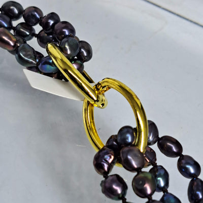 "Imperial Fruit" Pendant Necklace - Qing Dynasty Style, Garnet, Amethyst, Enamel, 22k Gold Sterling
