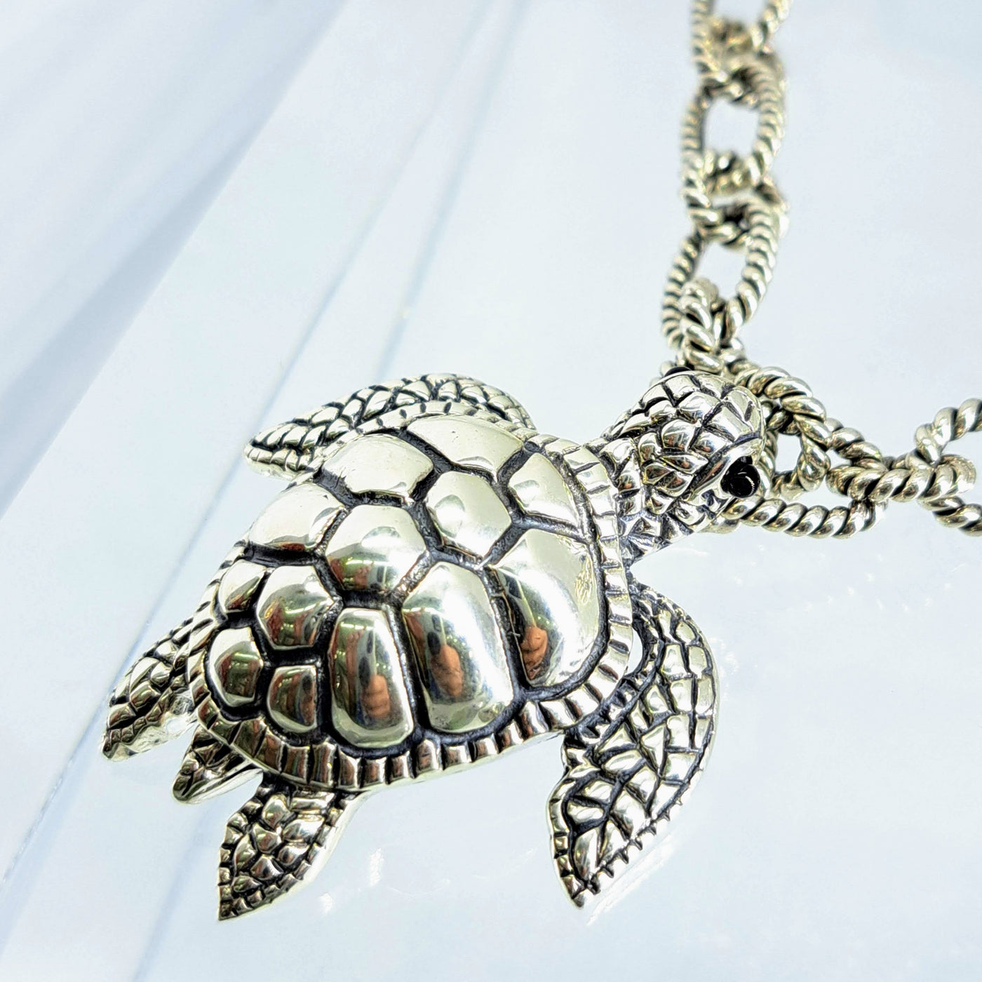 "Terrapin Station" Necklace/Pendant - Sterling Turtle
